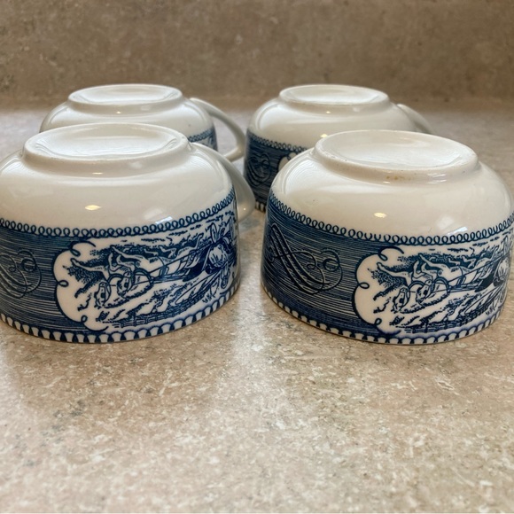 Vintage - Currier and Ives Tea cups. 2 sets of 4 - Picture 6 of 10